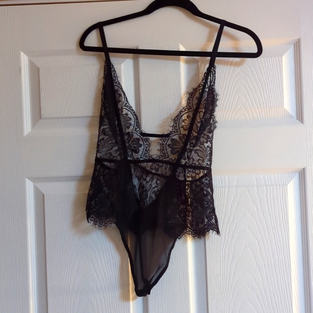 Adore Me lace teddy thong